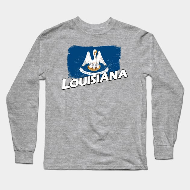 Louisiana flag Long Sleeve T-Shirt by PVVD